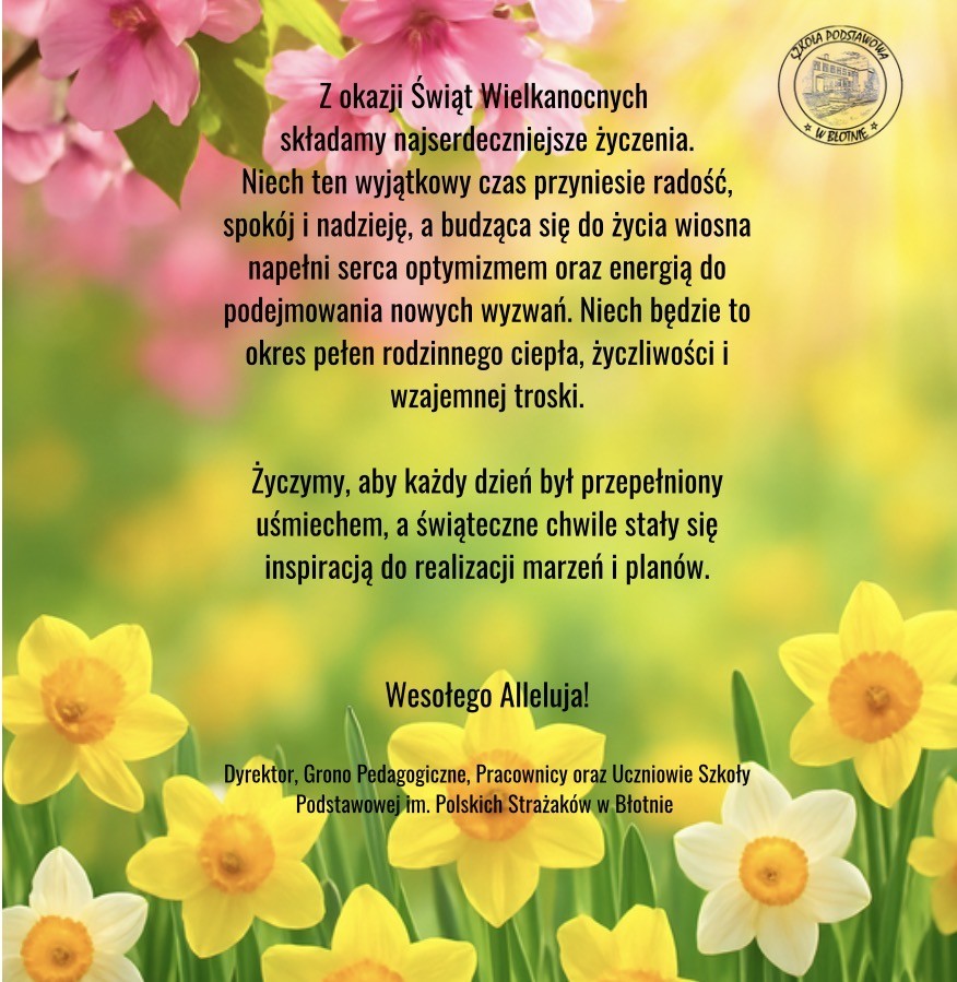 Życzenia z okazji Świąt Wielkanocnych